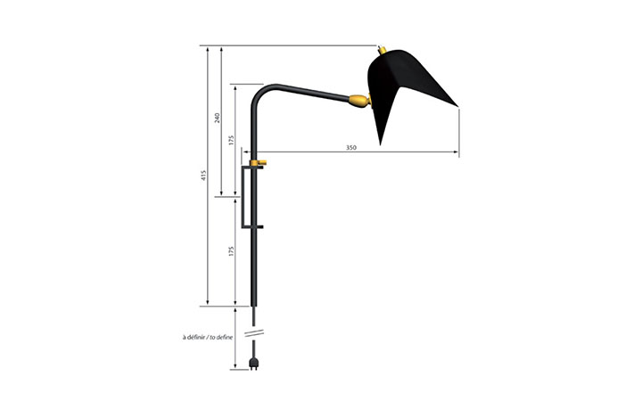 Antony Wall Lamp by Serge Mouille Wall Lamps